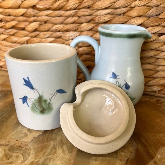 Vintage Buchan Scotland Pottery Creamer & Sugar Bowl - Picture 5 of 6